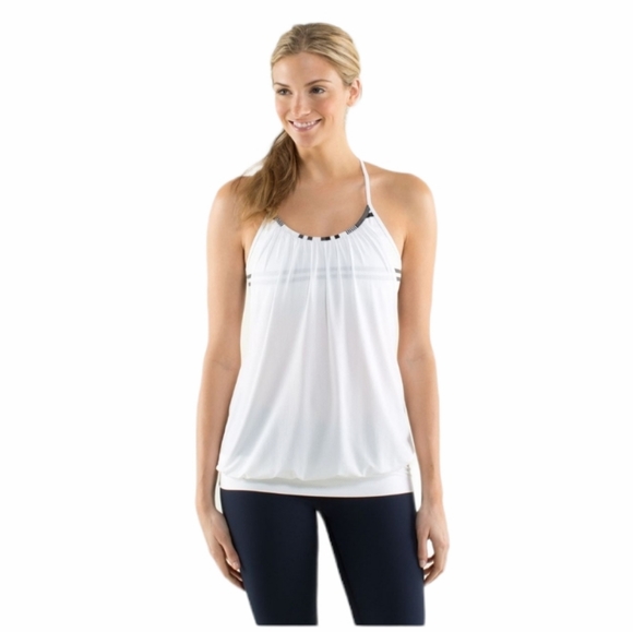 Lululemon No Limits Tank White Groovy Stripe - Picture 9 of 10